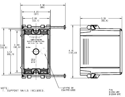 electric e nail box|size of single gang box.